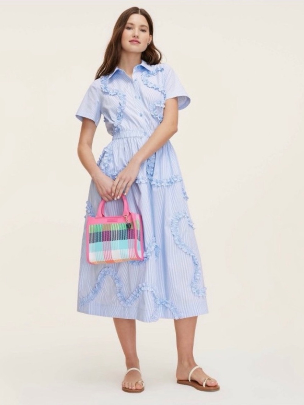 Kate Spade x Target - Striped Ruffle Midi Dress
